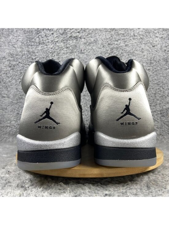 Air Jordan 5 Retro Wings Sz 17 Men = 18.5 Women Metallic Silver Black IO2038-001 main image 7